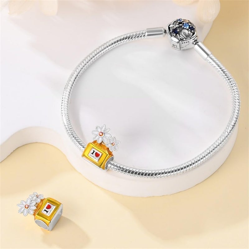 DATOUQI Queen Happy Birthday Hot Air Balloon Family Puppy Charm 925 Sterling Silver Charms for Bracelets and Necklaces Mother's Day Charms for Women - Image 2